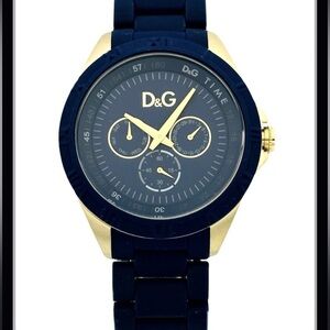 Dolce & Gabbana Chamonix Watch - Blue and Gold - Broken Link